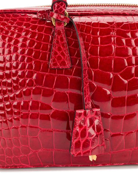 prada crocodile leather bag|Prada snakeskin handbag.